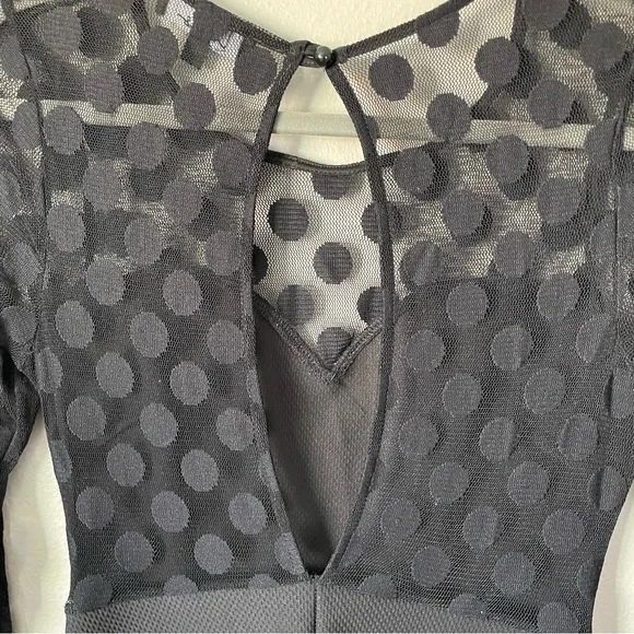 Lulus Hot Dot-ter Mesh Fit and Flare Dress - Picture 7 of 9